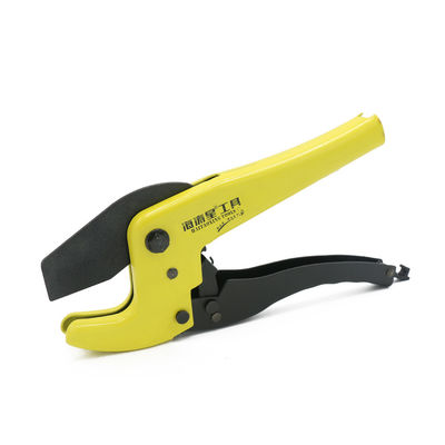 Yellow CE PVC PPR 42mm Plastic Pipe Cutters Metal Spraying SK5 Blade