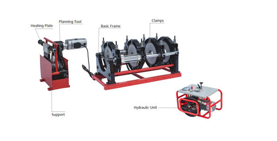 63mm - 200mm Hydraulic HDPE Butt Fusion Welding Machine For PE PVDF PP Pipe Plastic