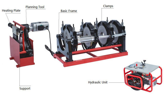 90mm To 250mm Hydraulic Butt Fusion Welding Machine Four Clamps