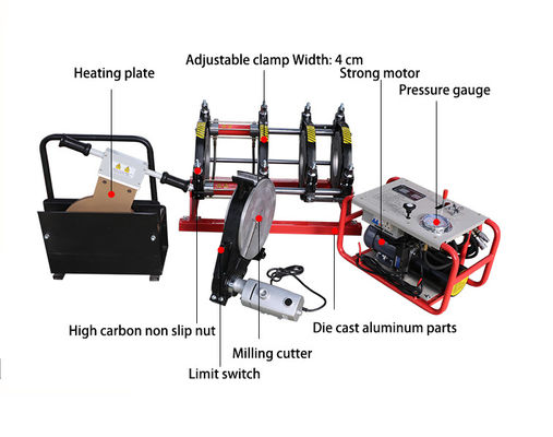 Hydrostatic Hydraulic Ppr Pipe Butt Fusion Welding Machine 250MM Plastic Hdpe