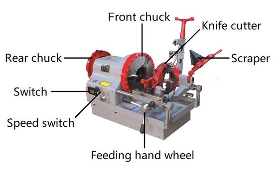 STT150 2 1/2-6" Automatic 900w Portable Electric Pipe Cutter And Threader Heavy Duty