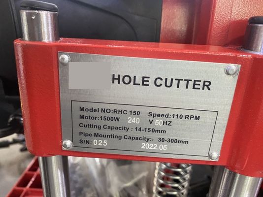 STH150  hole drilling machine for SCH40 steel pipe with tightening chain