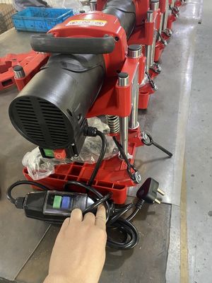 STH150  hole drilling machine for SCH40 steel pipe with tightening chain